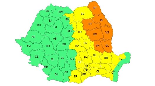 Dobrogea, sub COD GALBEN de averse și vijelii