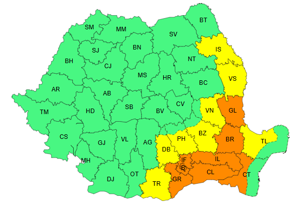 Avertizări de caniculă prelungite în zona continentală a Dobrogei