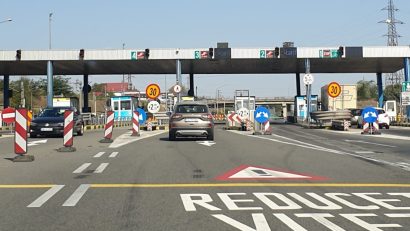 Se închide banda pentru încasarea în numerar a tarifului de trecere pe sensul București – Constanța