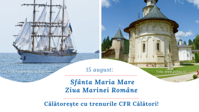 CFR suplimentează trenurile în minivacanța prilejuită de sărbătoarea Adormirii Maicii Domnului