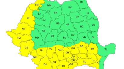 Sud-vestul Dobrogei, sub atenționare meteorologică COD GALBEN de caniculă