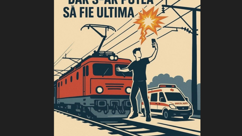 TULCEA: Campania „Selfie-ul pe tren nu ia like-uri, ia vieți”, desfășurată de polițiști