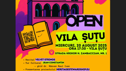 CONSTANȚA: ,,OPEN VILA ȘUȚU”, un eveniment cultural dedicat descoperirii patrimoniului local