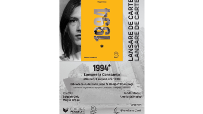 CONSTANȚA: Lansarea microromanului „1994”, autor Mugur Grosu, la Biblioteca Județeană