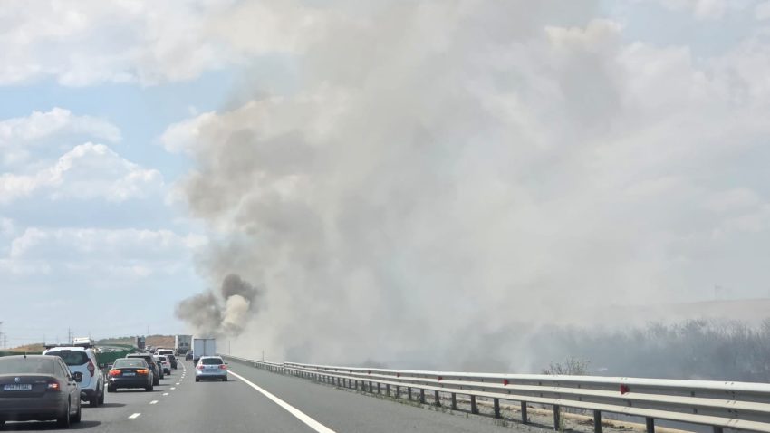 incendiu vegetatie autostrada soarelui, a2