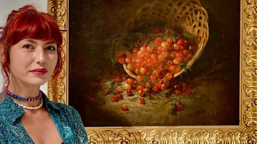 Piesa de patrimoniu | “Coș cu cireșe”, semnat de marele pictor român, Nicolae Grigorescu
