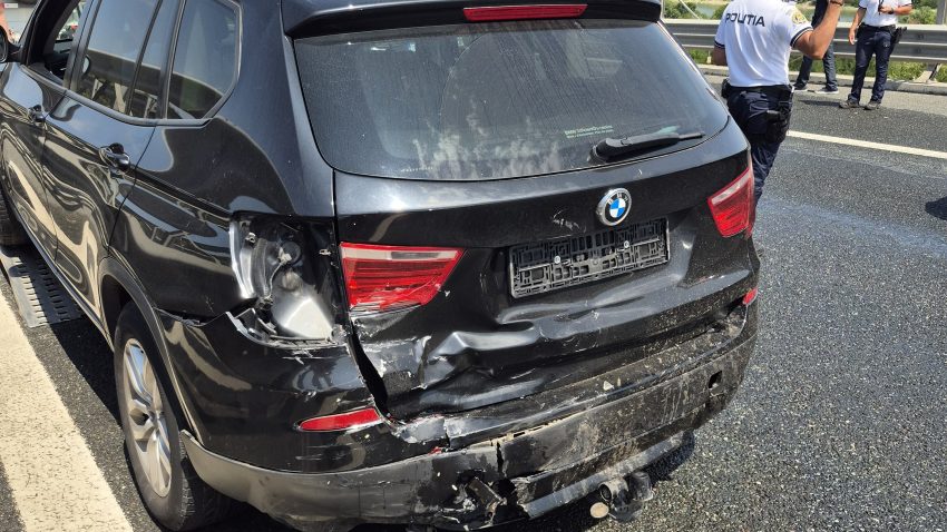 Accident rutier pe Autostrada A2, pe sensul de mers spre București. Au fost implicate șapte mașini