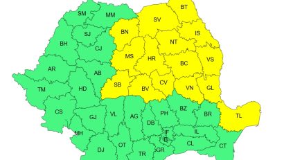 COD GALBEN de vânt puternic în nordul Dobrogei