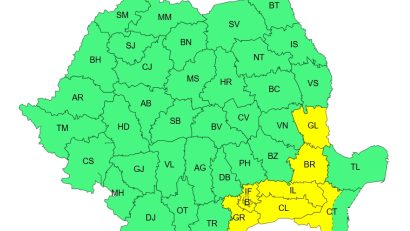 Cod Galben de caniculă și disconfort termic, joi și vineri, în sud-vestul Dobrogei