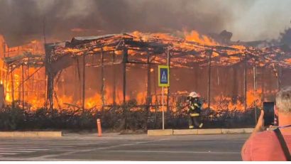 Grădina de Vară din Mamaia, afectată de incendiul care a cuprins, joi, un club din stațiune