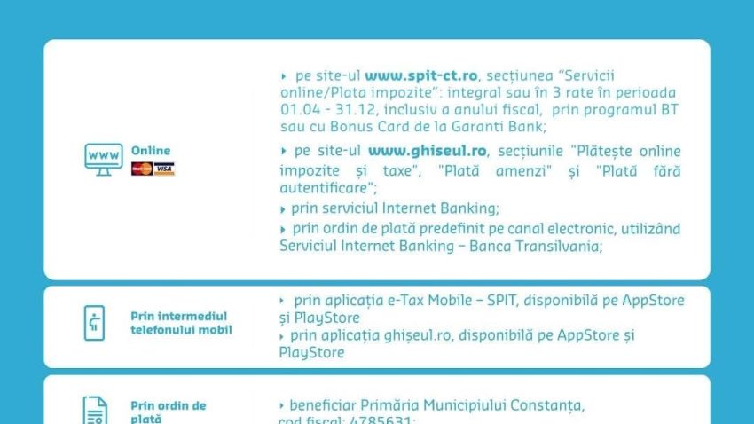 30 septembrie – termenul scadent pentru plata impozitelor și taxelor locale, aferente celui de-al doilea semestru al anului fiscal 2025