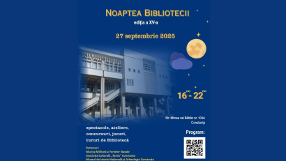 CONSTANȚA: Biblioteca Județeană „I. N. Roman” invită publicul la Nocturna Bibliotecilor