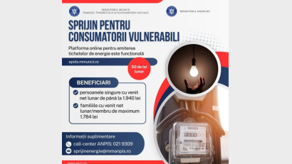 De astăzi, pot fi folosite voucherele pentru plata facturilor la energie electrică