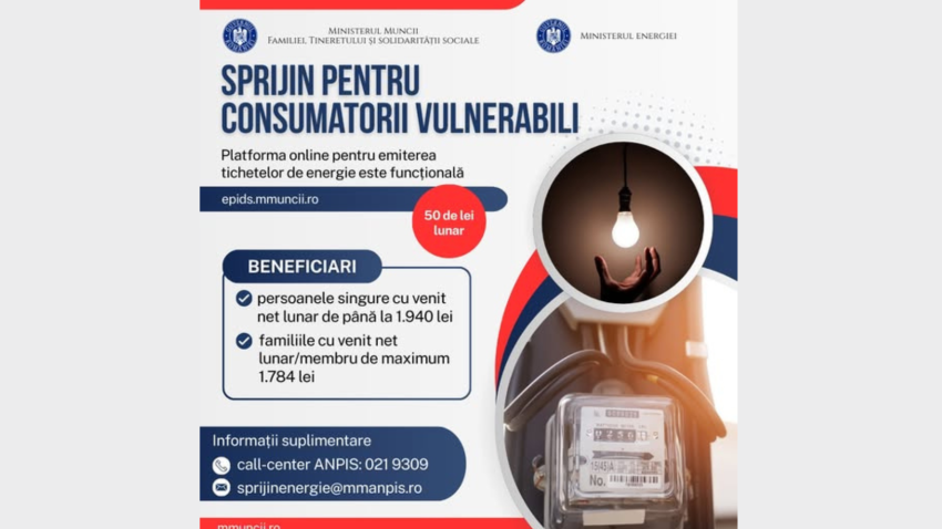 De astăzi, pot fi folosite voucherele pentru plata facturilor la energie electrică