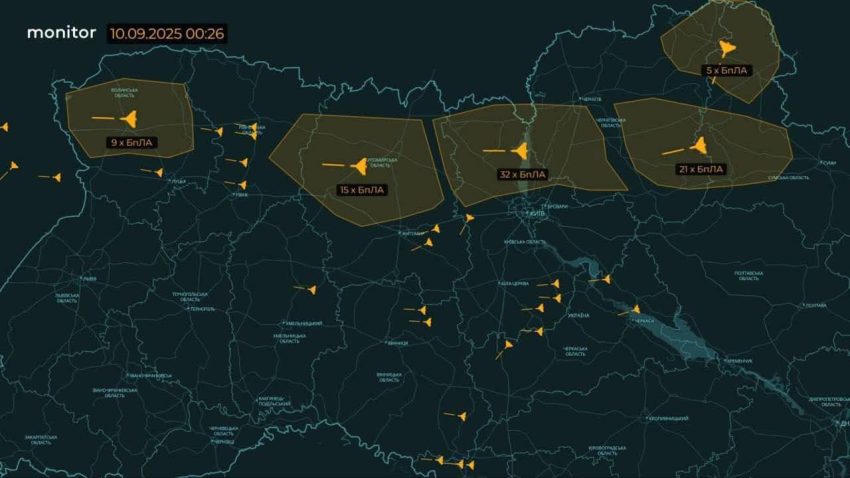 Polonia a doborât drone în spațiul său aerian în timpul unui atac al Rusiei asupra Ucrainei, o premieră