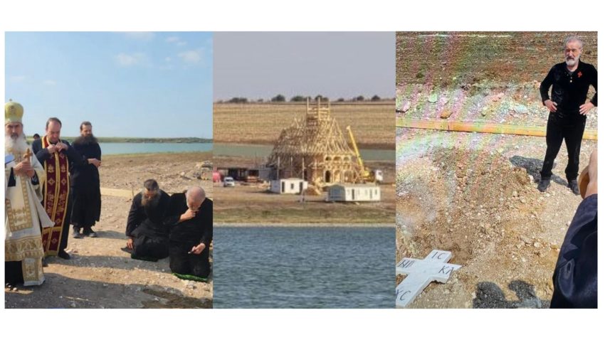 Gigi Becali își construiește biserică, fără autorizație, în situl protejat Lacul Techirghiol