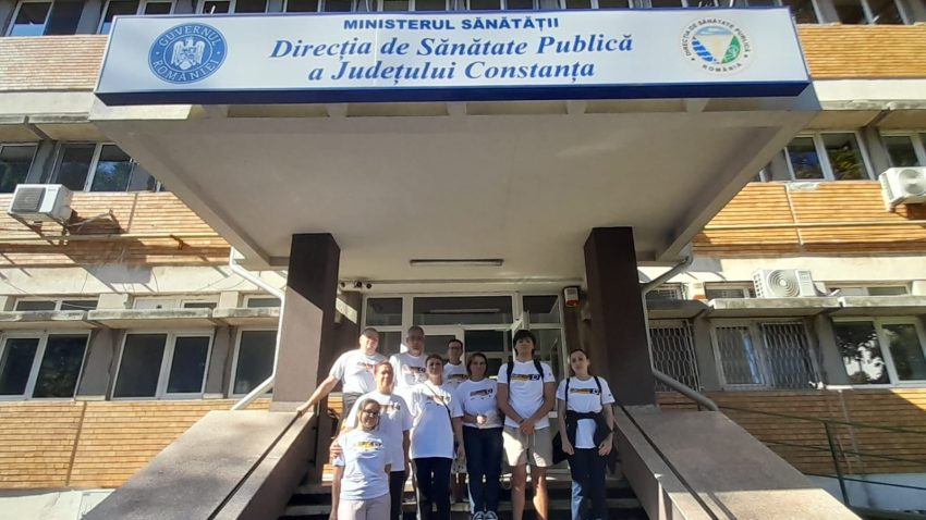 Angajații DSP Constanța, participanți la ștafeta mișcării, în Săptămâna Europeană a Sportului
