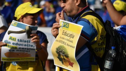 Sindicaliștii din Educație continuă protestele până când măsurile asumate de Guvern privind învățământul vor fi anulate