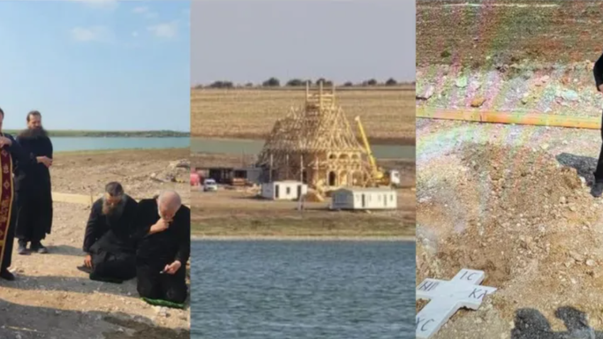 Au fost oprite lucrările la construcțiile ilegale de la biserica lui Becali de pe malul Lacului Techirghiol