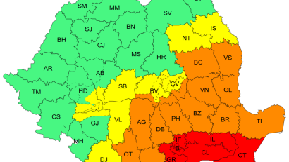 ANM a actualizat CODUL ROȘU pentru județul CONSTANȚA. 120…140 l/mp, precipitații!