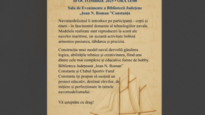 Atelier de navomodelism la Biblioteca Județeană Constanța