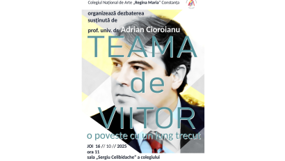 CONSTANȚA: Dezbatere susținută de istoricul Adrian Cioroianu la Colegiul Național de Arte „Regina Maria”