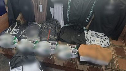 CONSTANȚA: Control în târg. Comercianți ambulanți care vindeau haine contrafăcute