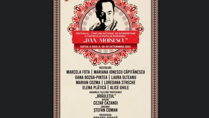 CONSTANȚA: Festivalul cântecului popular românesc ,,Dan Moisescu”, ediția a XXIX-a
