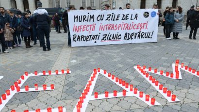 „Neam ucis de nosocomiale”: Protest tăcut în memoria copiilor morți la Spitalul „Sf. Maria” din Iași