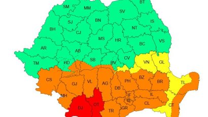 CONSTANȚA/TULCEA: Cod Portocaliu și Cod Galben. Vânt puternic și cantități importante de precipitații
