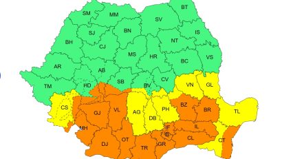 Dobrogea, sub CODURI PORTOCALIU și GALBEN de furtuni și ploi