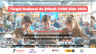 Clubul Code Blue al Bibliotecii Județene Constanța, locul I la secțiunea BEST SOCIAL IMPACT la Târgul Național de Știință Code Kids 2025