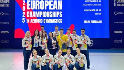 România, vicecampioană europeană pe echipe, la Campionatele de Gimnastică Aerobică din Azerbaidjan
