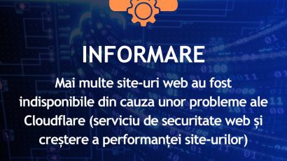 Mai multe site-uri web au fost indisponibile din cauza unor probleme ale serviciilor Cloudflare
