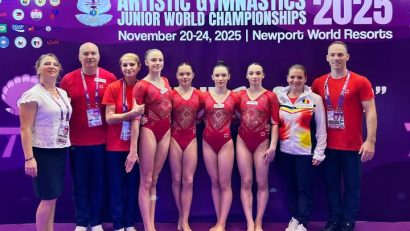 Echipa feminină de gimnastică a României a reușit astăzi o evoluție remarcabilă la Campionatul Mondial de Juniori de la Manila