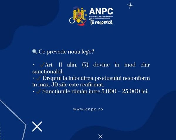 Amenzi pentru comercianții care nu schimbă produsele neconforme în termen (lege promulgată)
