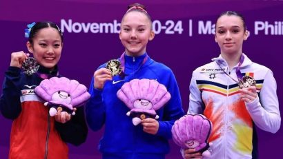 Gimnasta Alexia Blănaru, medaliată cu bronz la sărituri, la Mondialele pentru juniori
