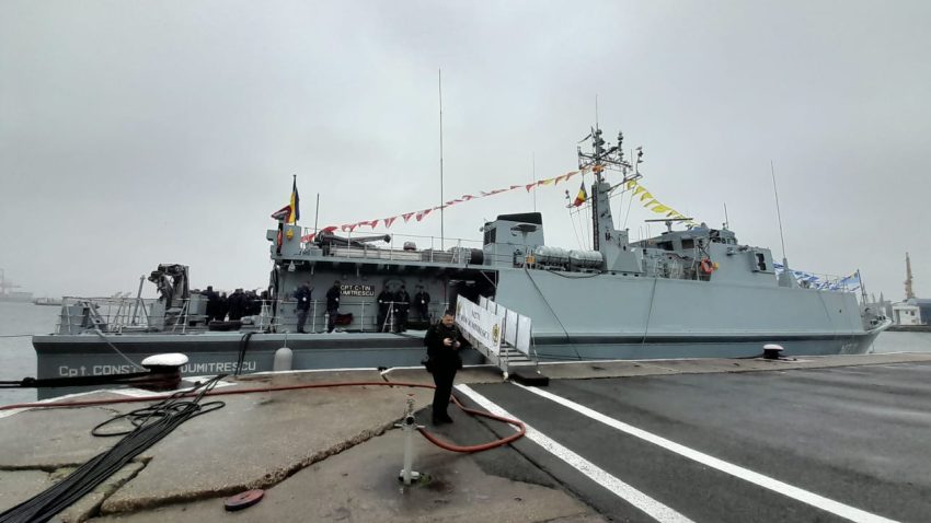 Vânătorul de mine M271 „Căpitan Constantin Dumitrescu” a sosit în portul militar Constanța
