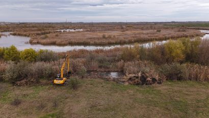 TULCEA: Continuă lucrările de destufizare la lacul Zaghen