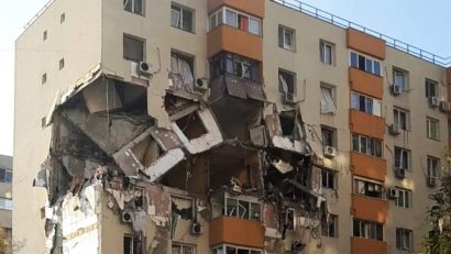 BUCUREȘTI: Încep lucrările de punere în siguranță a blocului avariat în explozia care a cauzat moartea a trei persoane