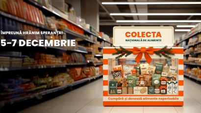 Ediția de Crăciun a Colectei Naționale a Băncilor Regionale pentru Alimente se desfășoară în perioada 5-7 decembrie