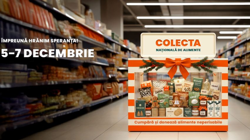 Ediția de Crăciun a Colectei Naționale a Băncilor Regionale pentru Alimente se desfășoară în perioada 5-7 decembrie