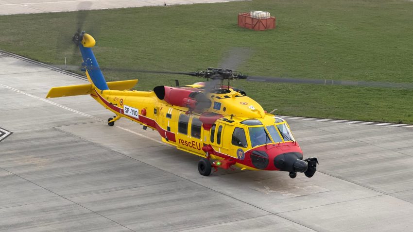 Primul elicopter rescEU a aterizat în România