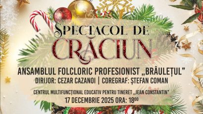 „Spectacol de Crăciun”, pe scena Centrului Multifuncțional Educativ pentru Tineret „Jean Constantin”