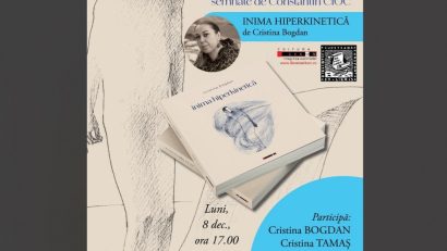 CONSTANȚA: Lansare de carte – INIMA HIPERKINETICĂ a scriitoarei Cristina Bogdan