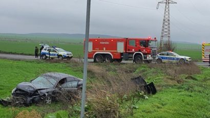 Județul CONSTANȚA: Accident rutier între Bălcescu și Gălbiori. Un bărbat, transportat la spital