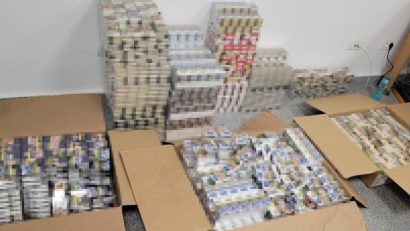 Peste 2.800 de pachete țigări de contrabandă, confiscate de polițiștii de frontieră constănțeni