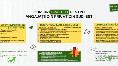 AUDIO | Cursuri gratuite pentru fiecare angajat din mediul privat din regiunea Sud-Est