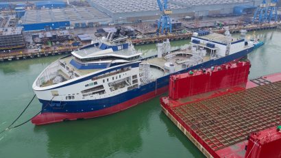 TULCEA: Cea mai mare navă construită vreodată la Șantierul Naval Vard a fost livrată
