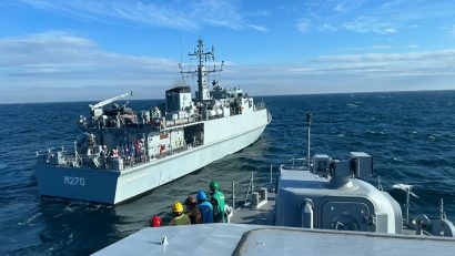 FOTO: Vânătorul de mine M 270, misiuni în cadrul Grupului operativ pentru combaterea minelor marine din Marea Neagră